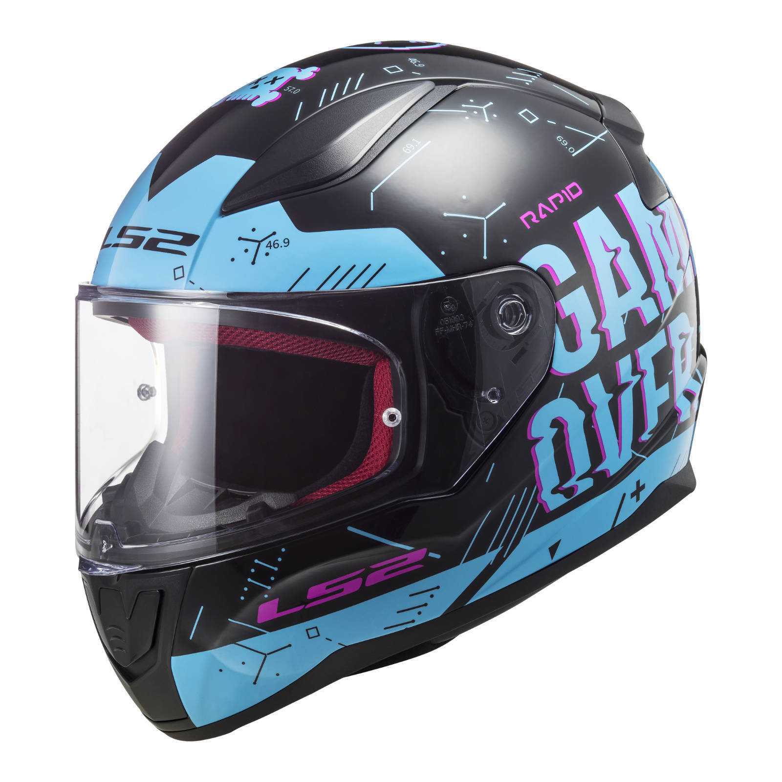 LS2 FF353 Rapid II (S) Player - Black / Sky Blue