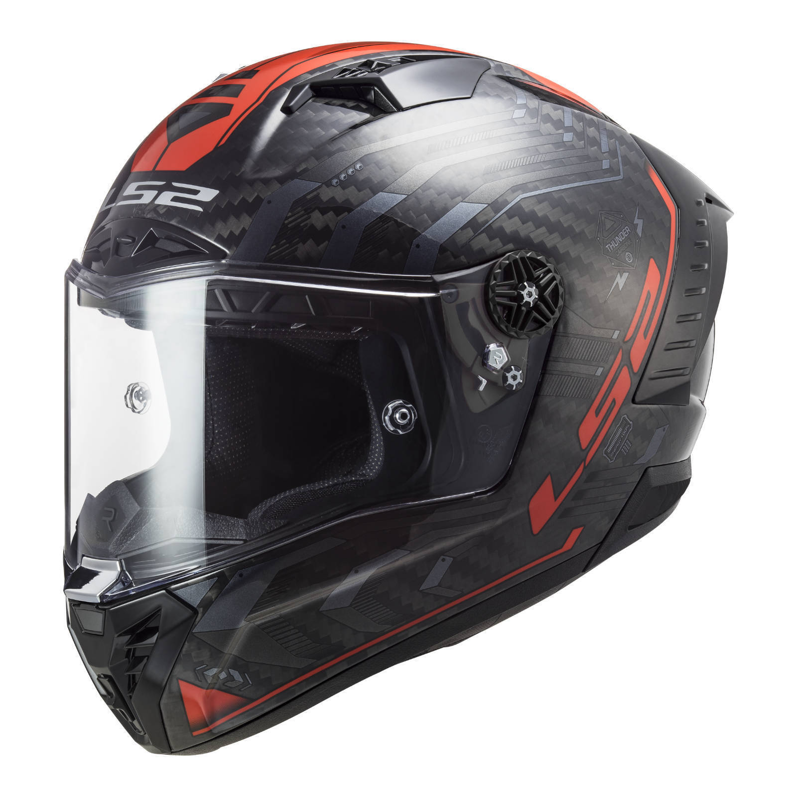 LS2 FF805 Thunder Carbon (XL) Sputnik - Metal Red 06