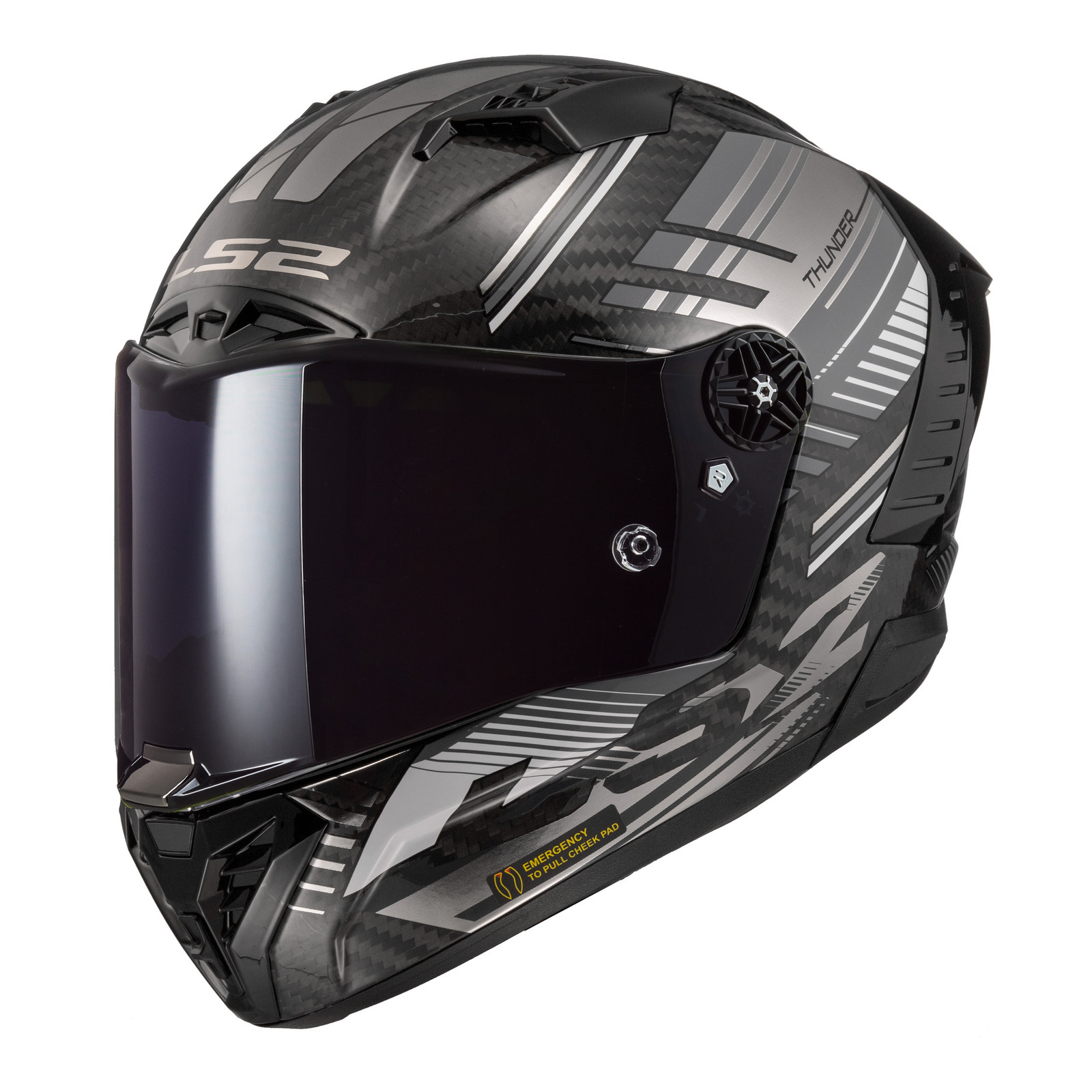 LS2 FF805 Thunder Carbon (M) Volt - Black / Grey 06