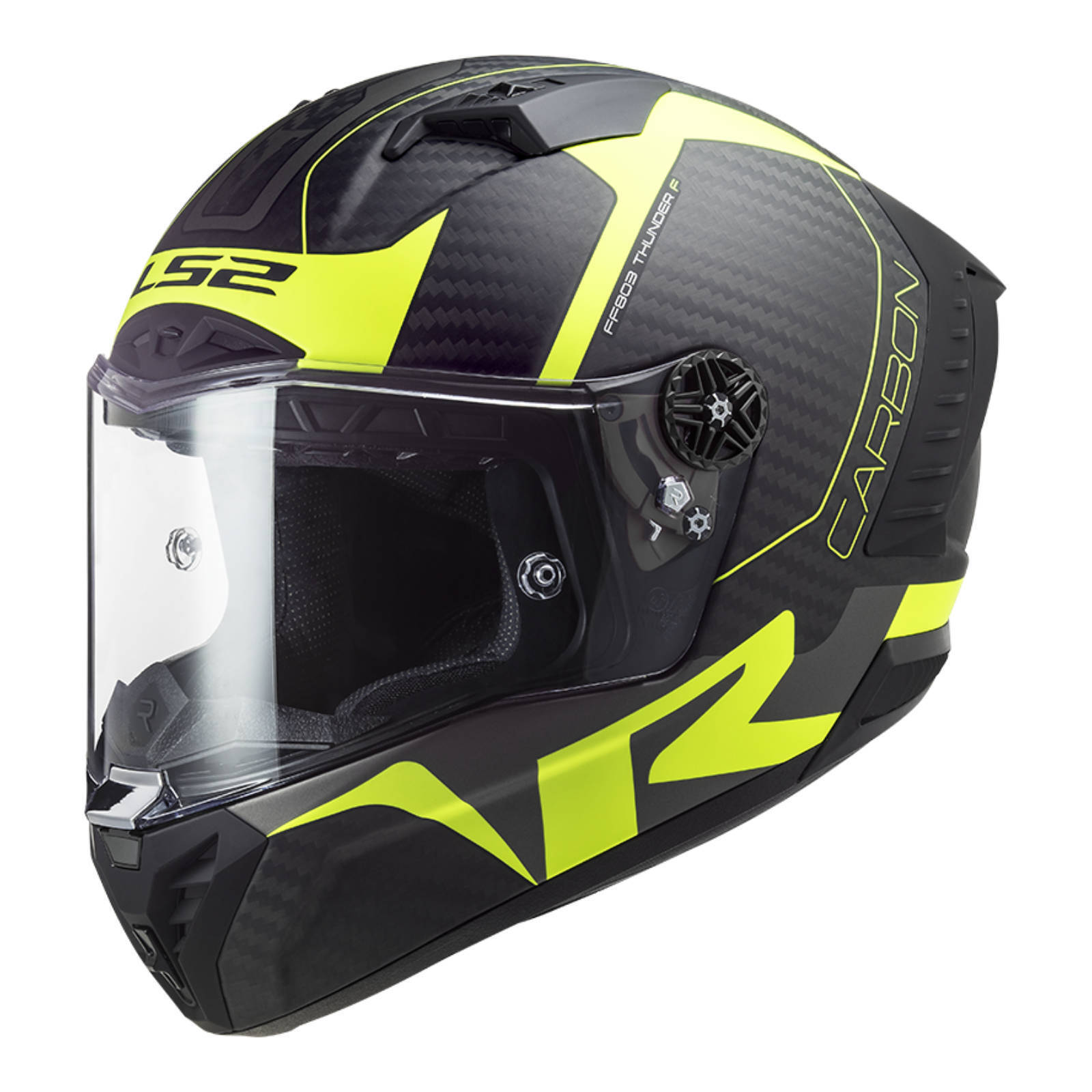 LS2 FF805C Thunder Carbon RC1 6K (M) - Matte Carbon / Hi-Vis Yellow