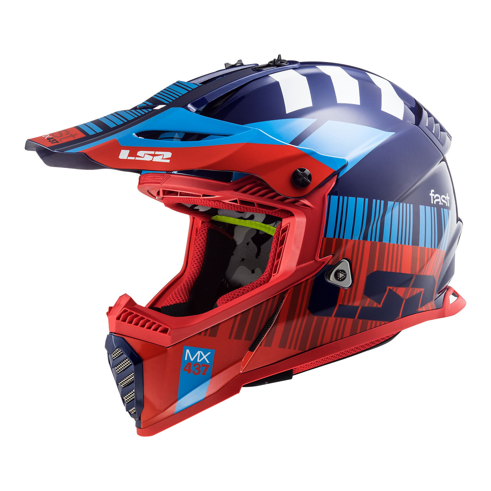 LS2 MX437 Fast Evo (L) XCode - Red / Blue