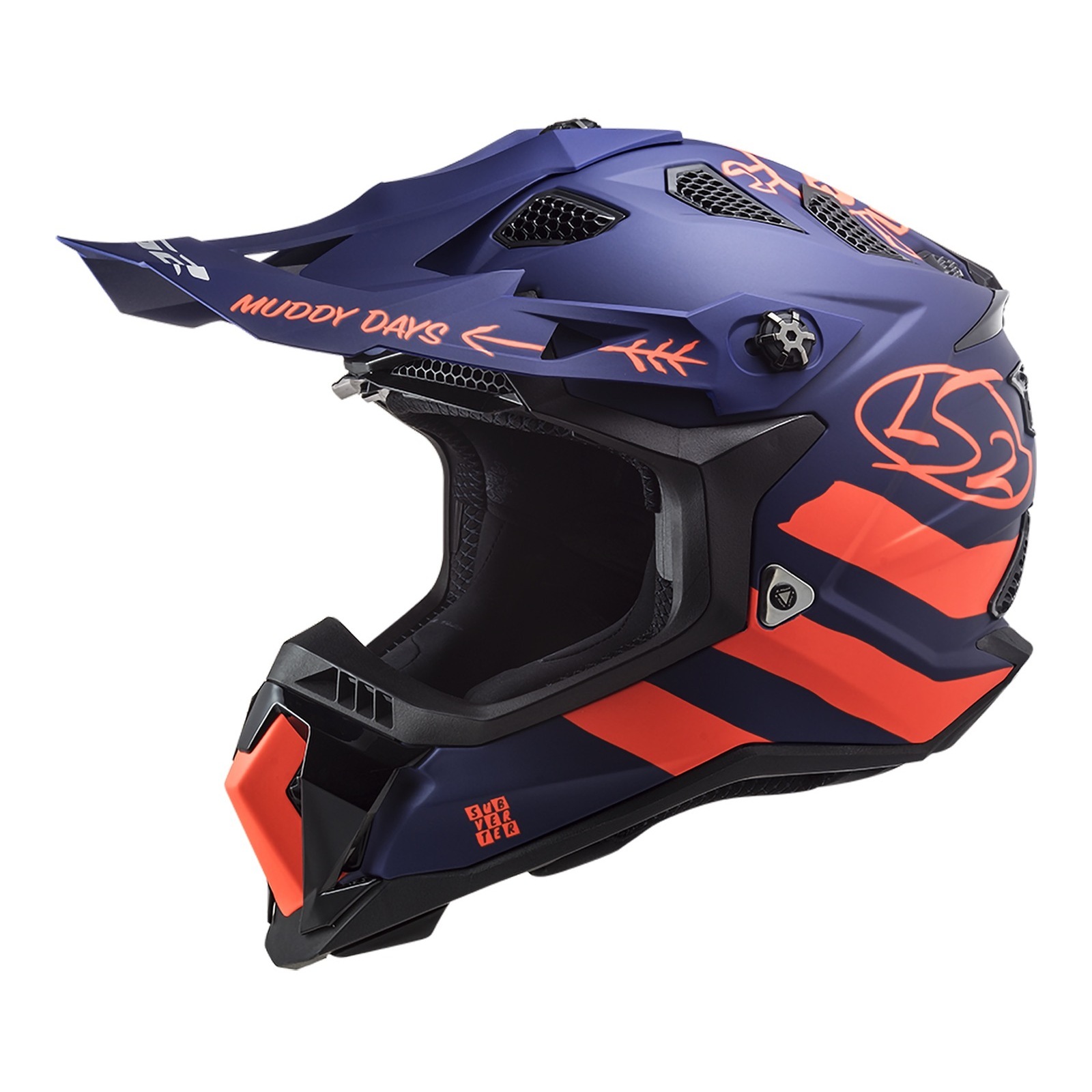 LS2 MX700 Subverter Evo (2XL) Cargo - Matte Blue / Fluo Orange