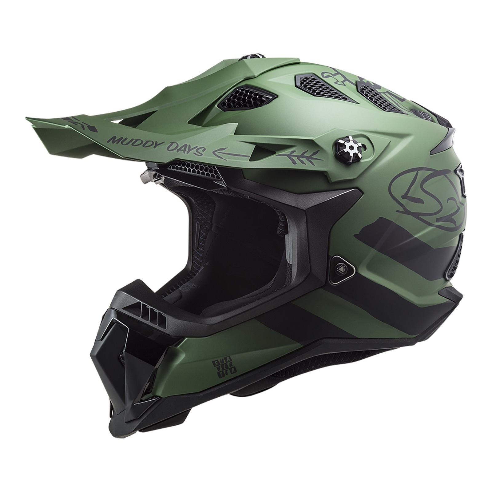 LS2 MX700 Subverter Evo Cargo Helmet - Matte Green / Black