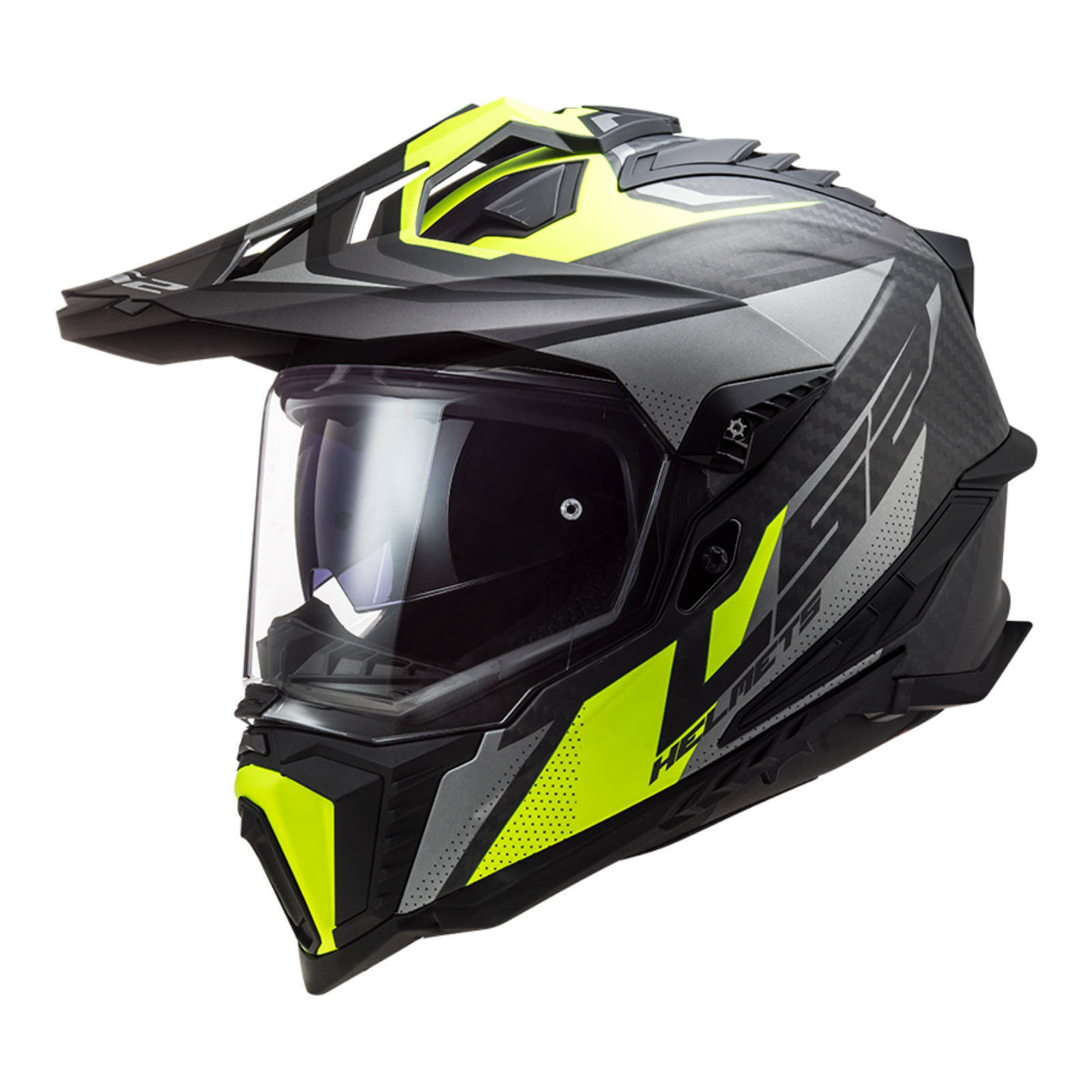 LS2 MX701 Explorer Carbon (S) Focus - Matte Titanium / Hi-Vis Yellow