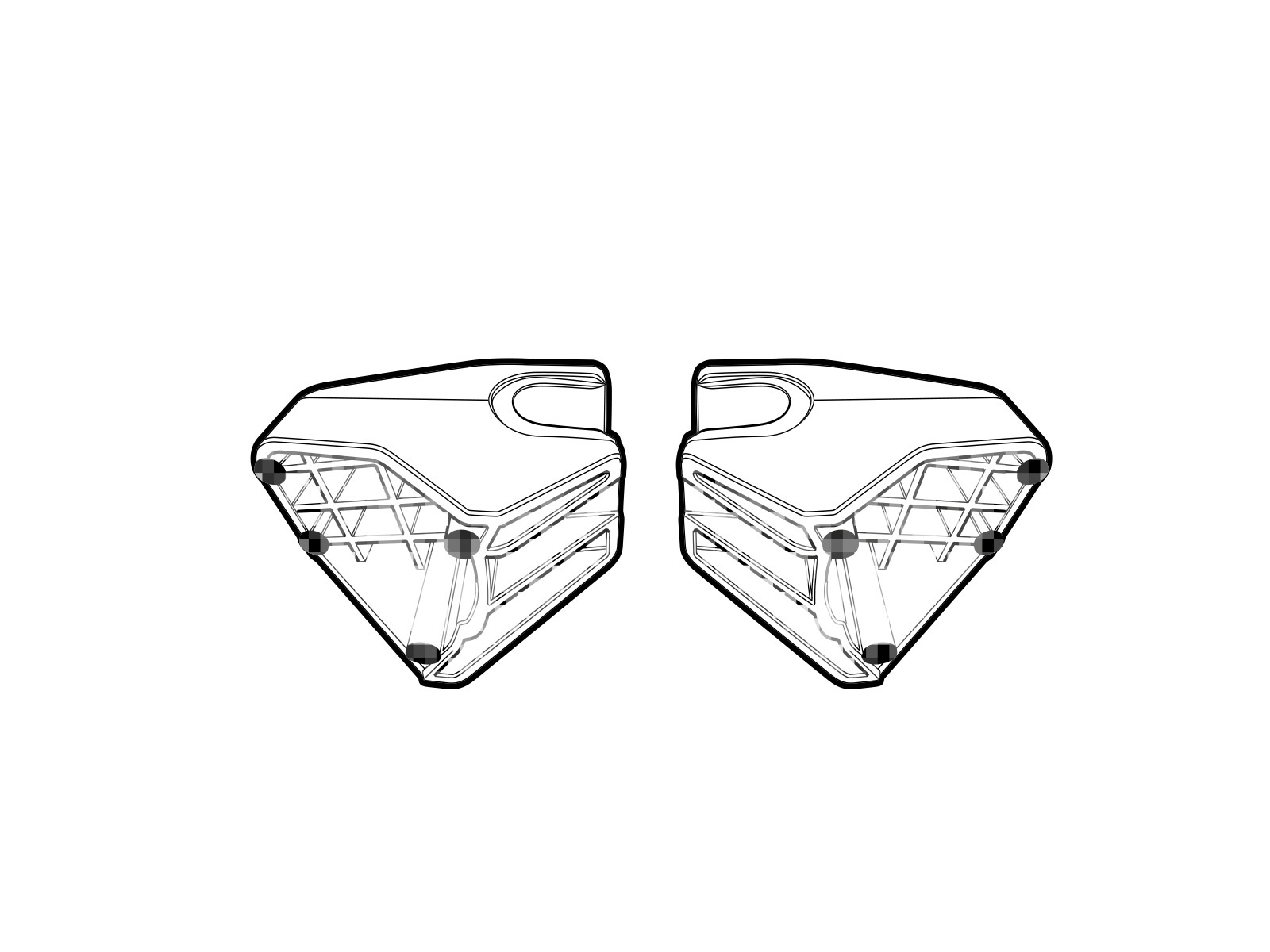 D1B3613PR-(LSA090) SHAD REPLACEMENT MOUNT HOOK  suit SH35/36(Pair)