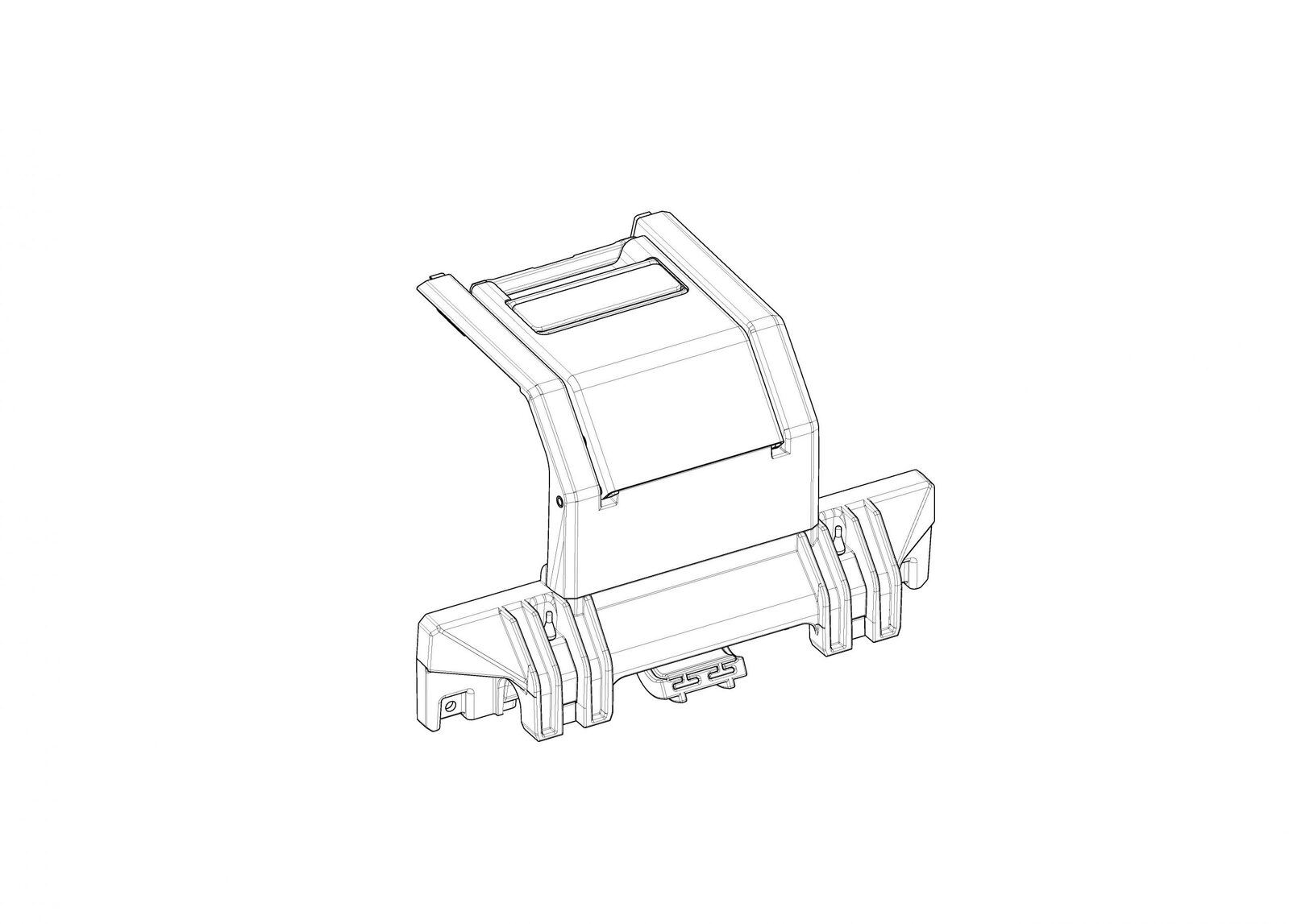 D1TR36MIR-(LSA909) SHAD LOWER LATCH/HANDLE ASSEMBLY - suit TR 36 Pannier