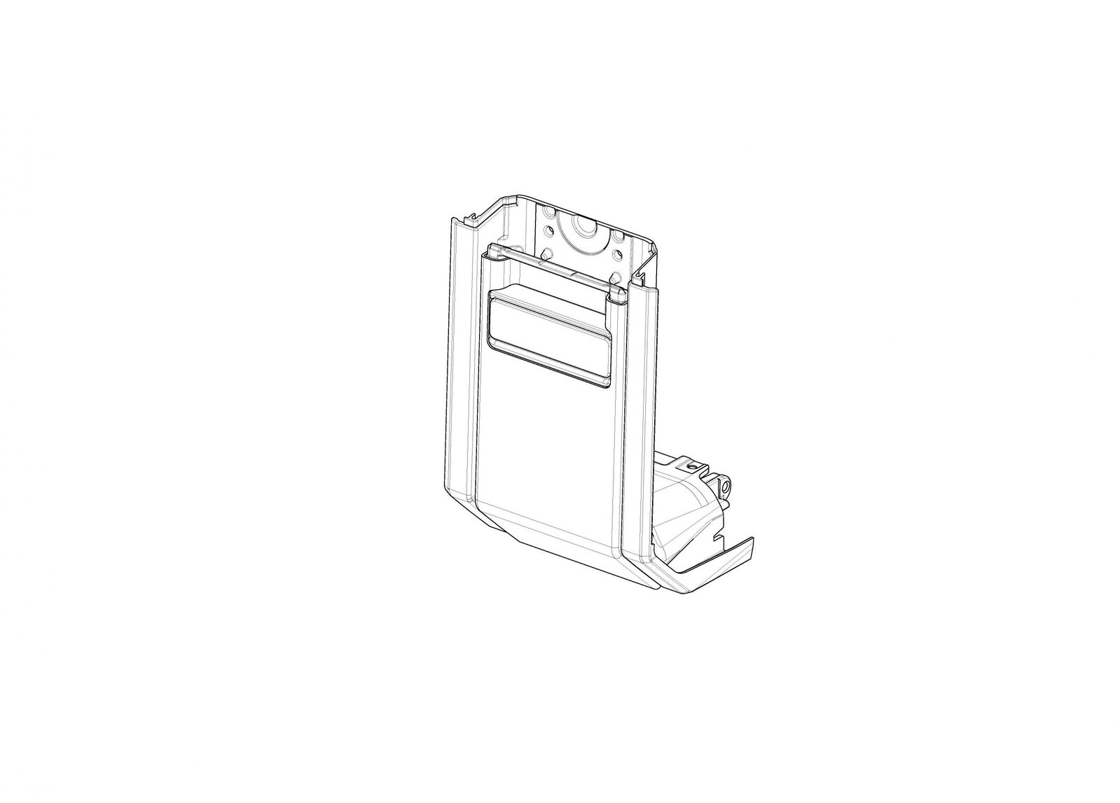 D1TR37MIR-(LSA910) SHAD LOWER LATCH/HANDLE ASSEMBLY - suit TR 37 TERRA Top Case