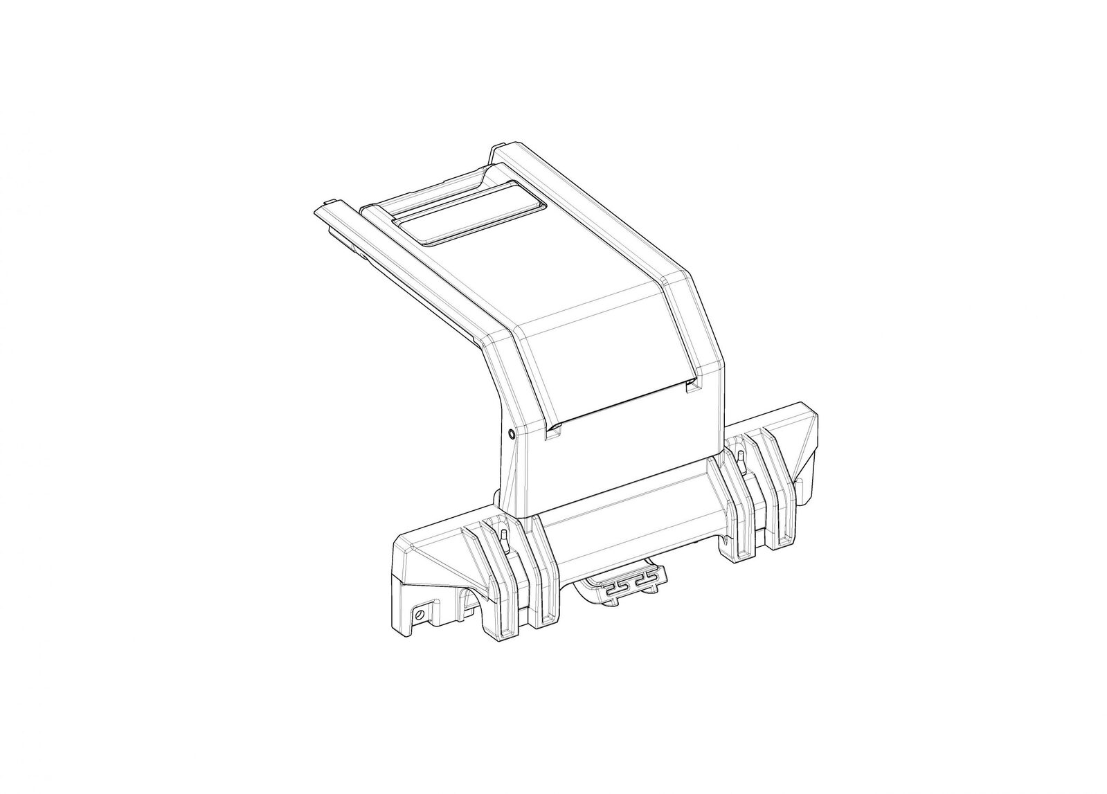 D1TR47MIR-(LSA911) SHAD LOWER LATCH/HANDLE ASSEMBLY - suit TR 47 TERRA Pannier Case