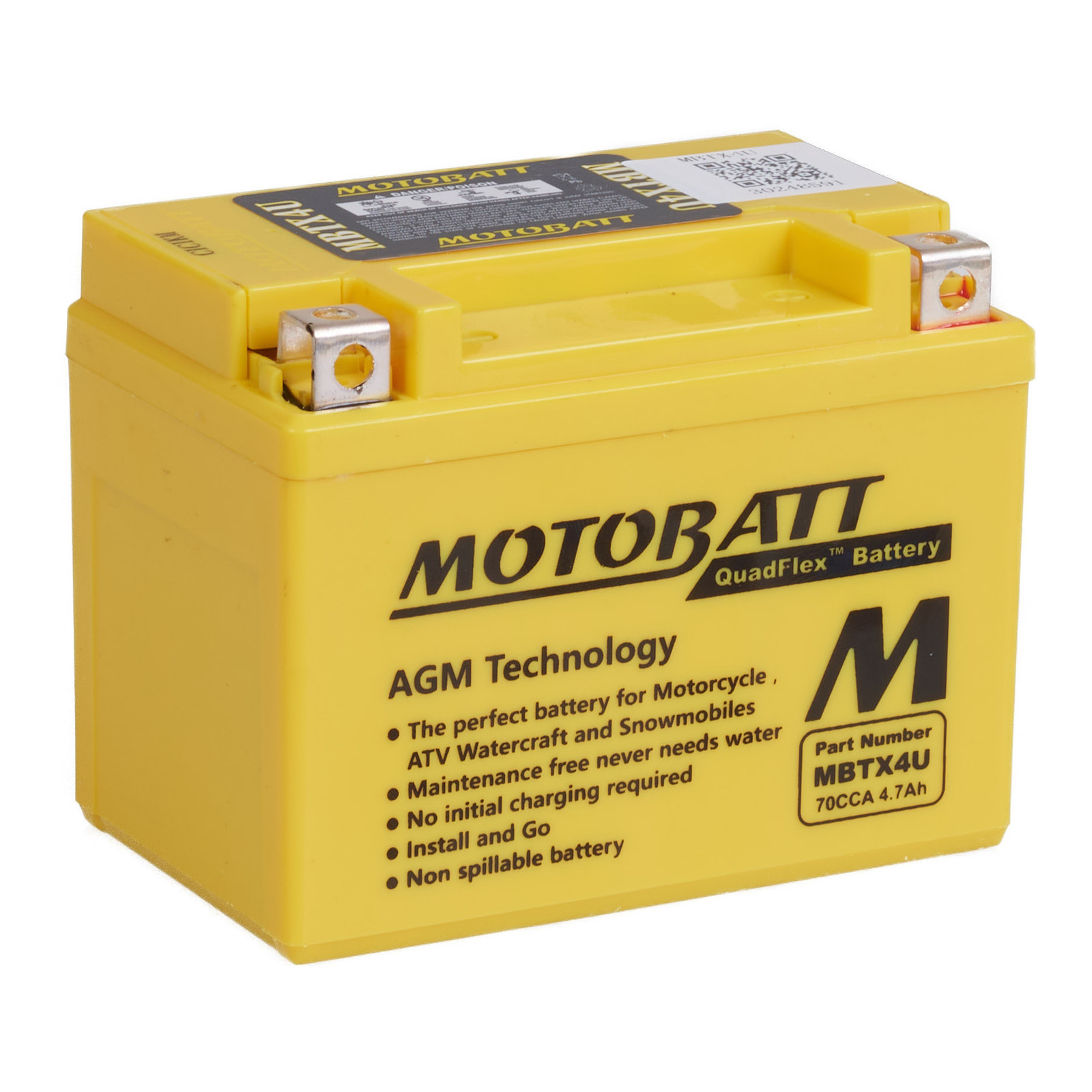 Motobatt Battery Quadflex AGM - MBTX4U