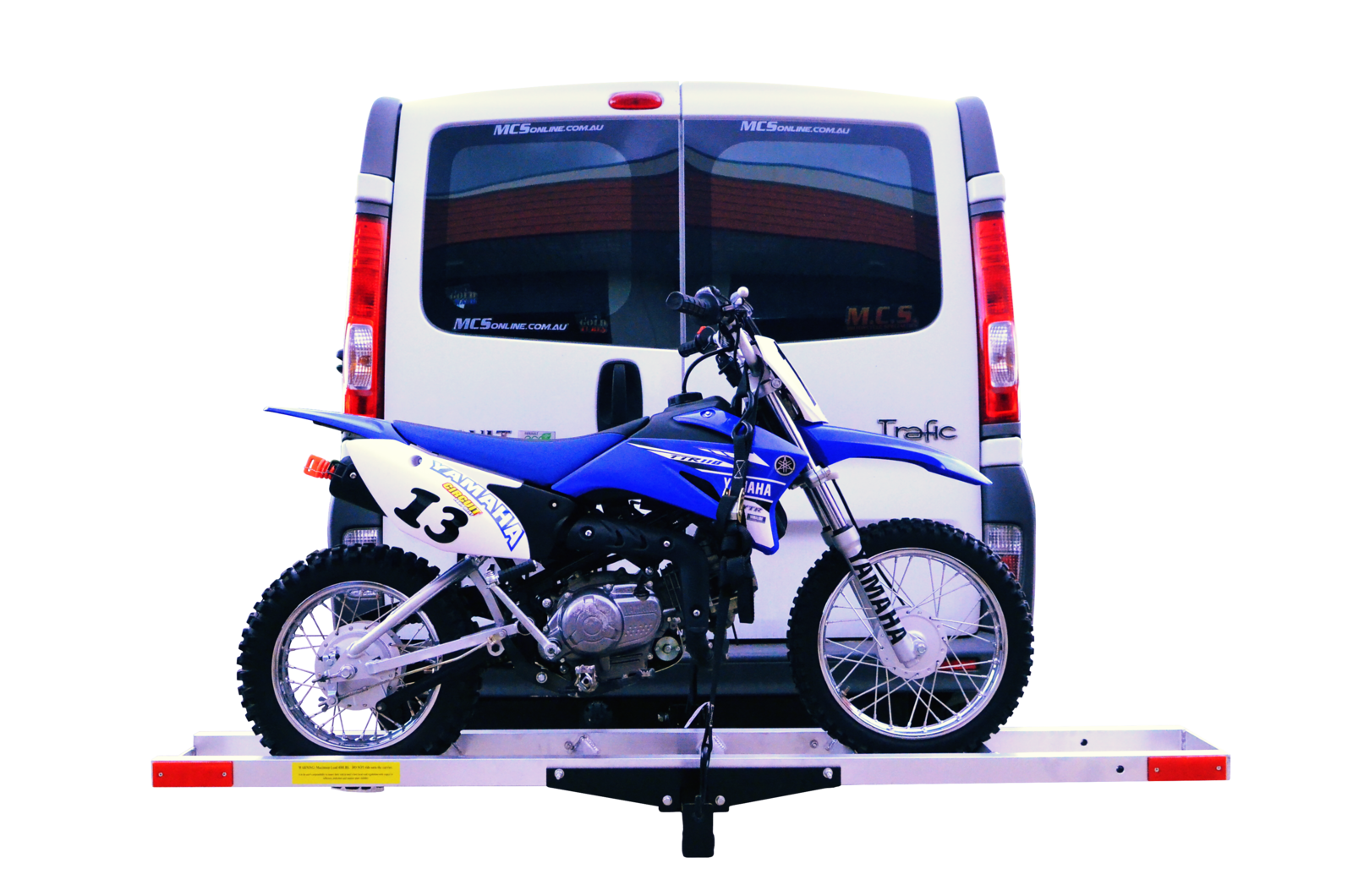 MCR1 ~ ALUMINIUM MOTORCYCLE CARRIER [TOW HITCHED]