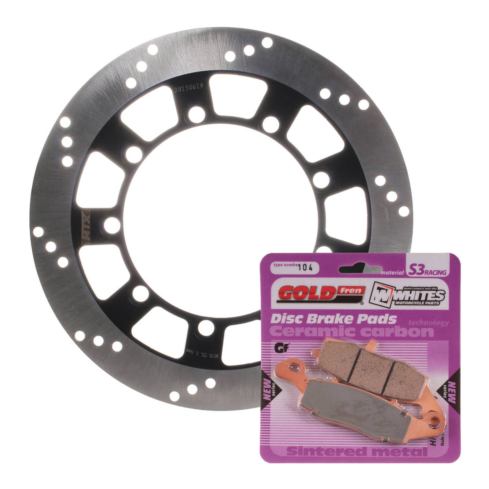 BRAKE DISC & PAD FRONT KIT - KAW KLR650 05-07