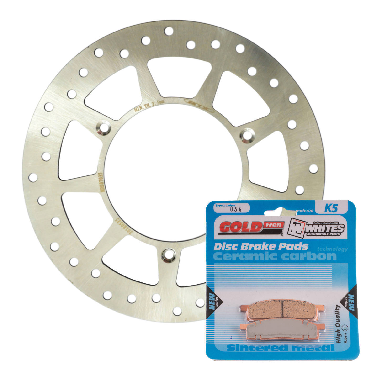 BRAKE DISC & PAD FRONT KIT - YAM YZ85 / LW 02-20