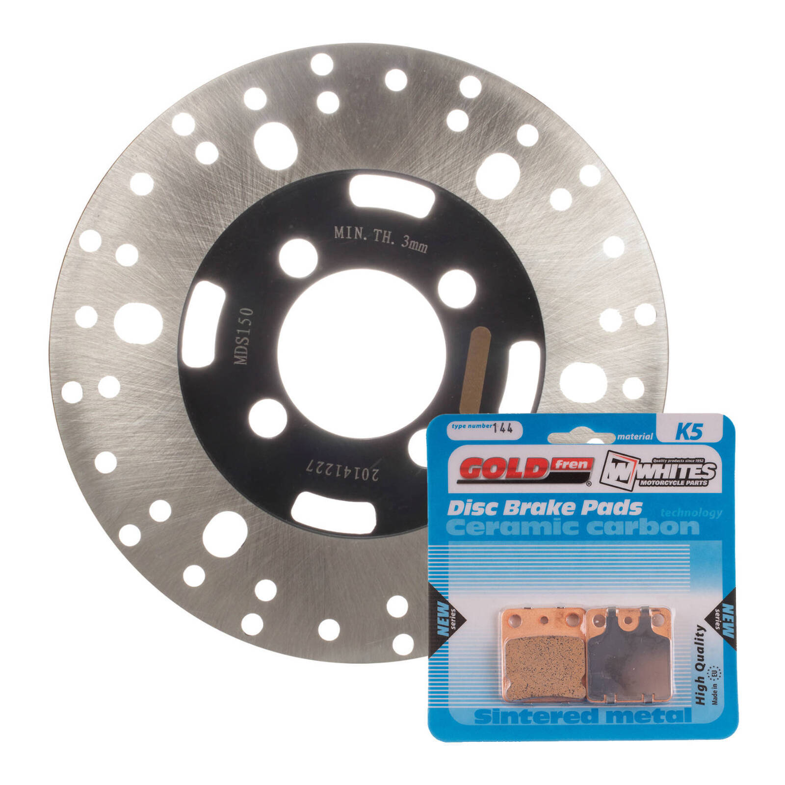 BRAKE DISC & PAD FRONT KIT - YAM YFM350FW BIG BEAR 99