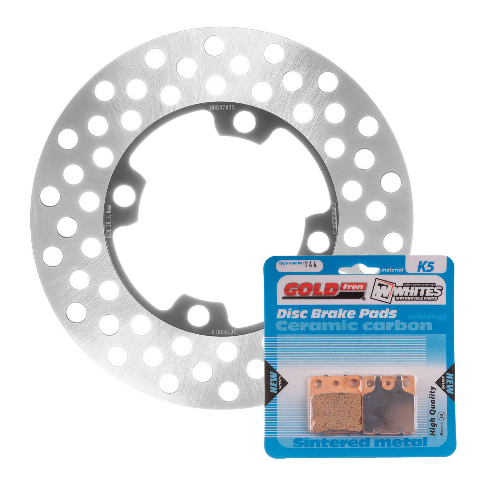 BRAKE DISC & PAD FRONT KIT - YAM YFM450FA GRIZZLY 07-16