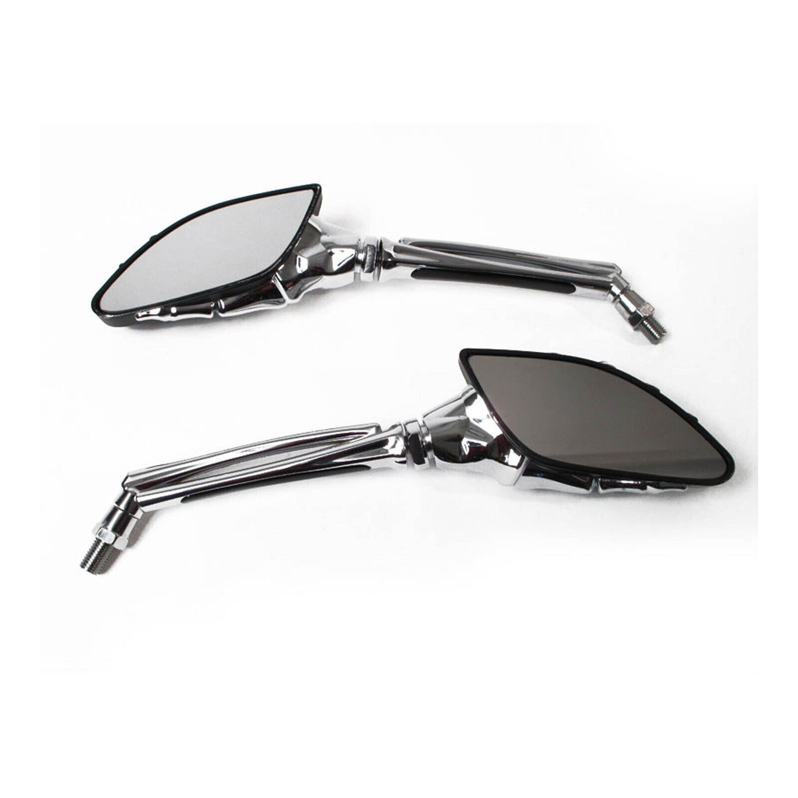 Whites Mirror Universal Skeleton Hand Chrome/Black 10mm (Pair)