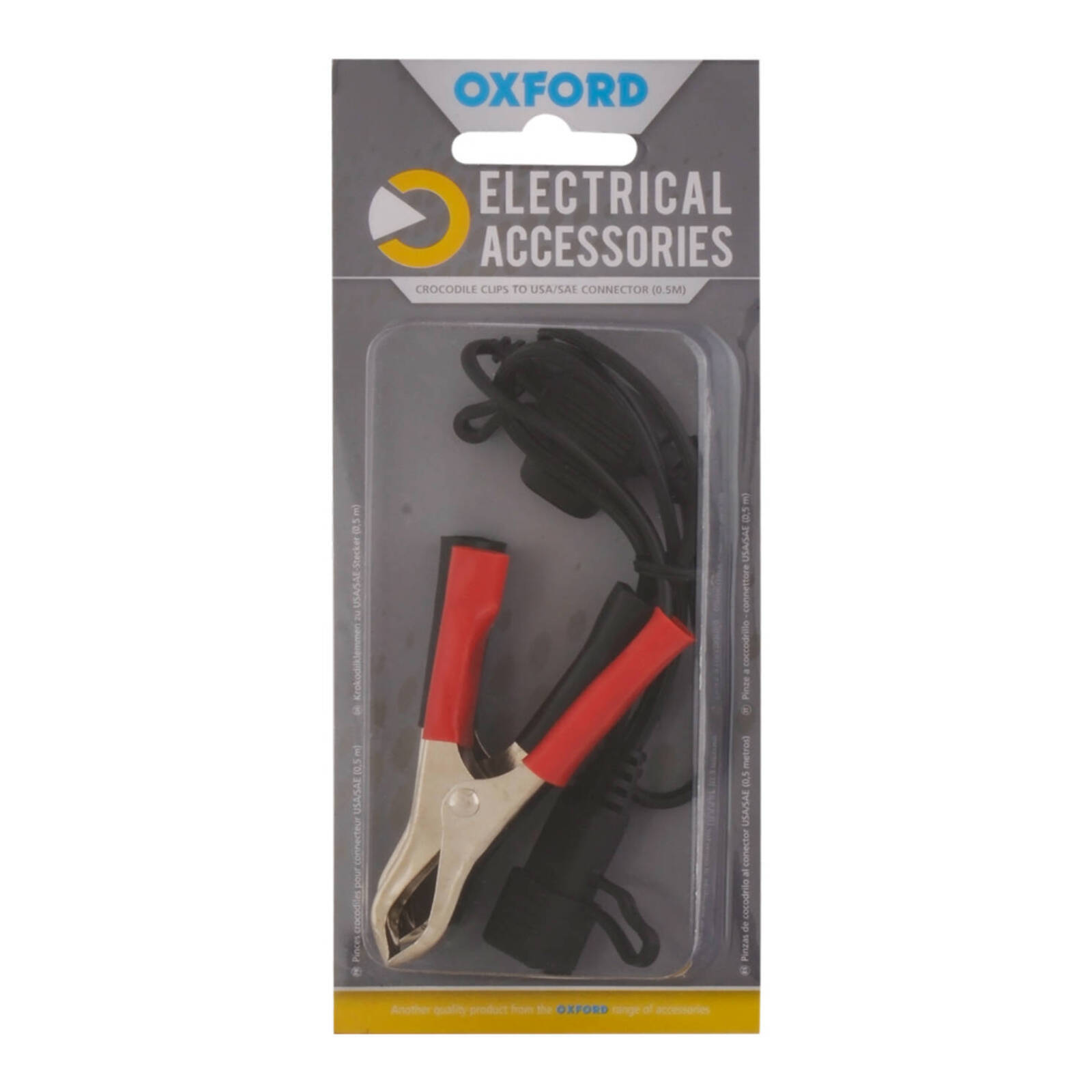 Oxford Crocodile Clips to USA/SAE Connector (0.5metre Lead)