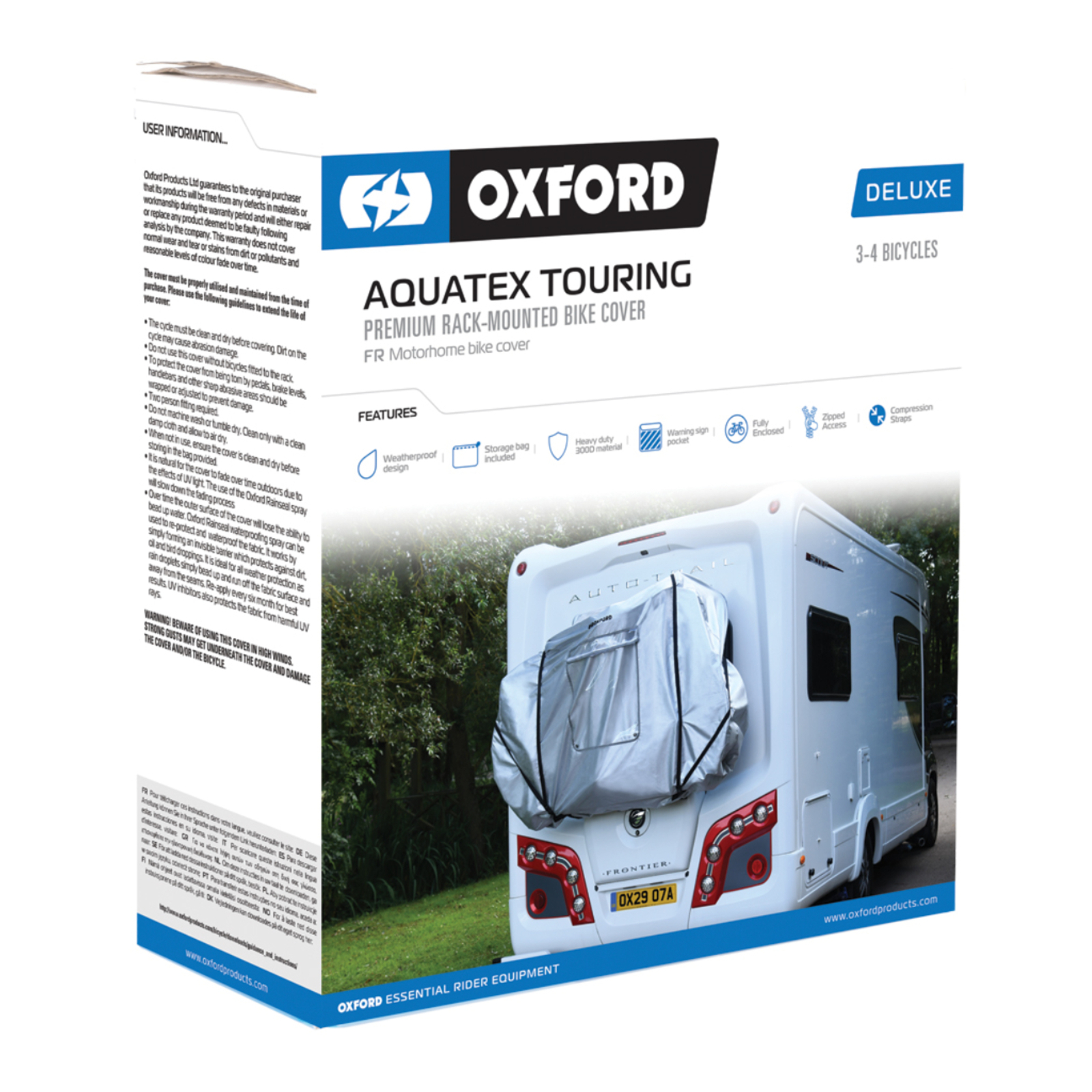 Oxford Aquatex Touring Deluxe Bike Cover for 1-2 Bikes