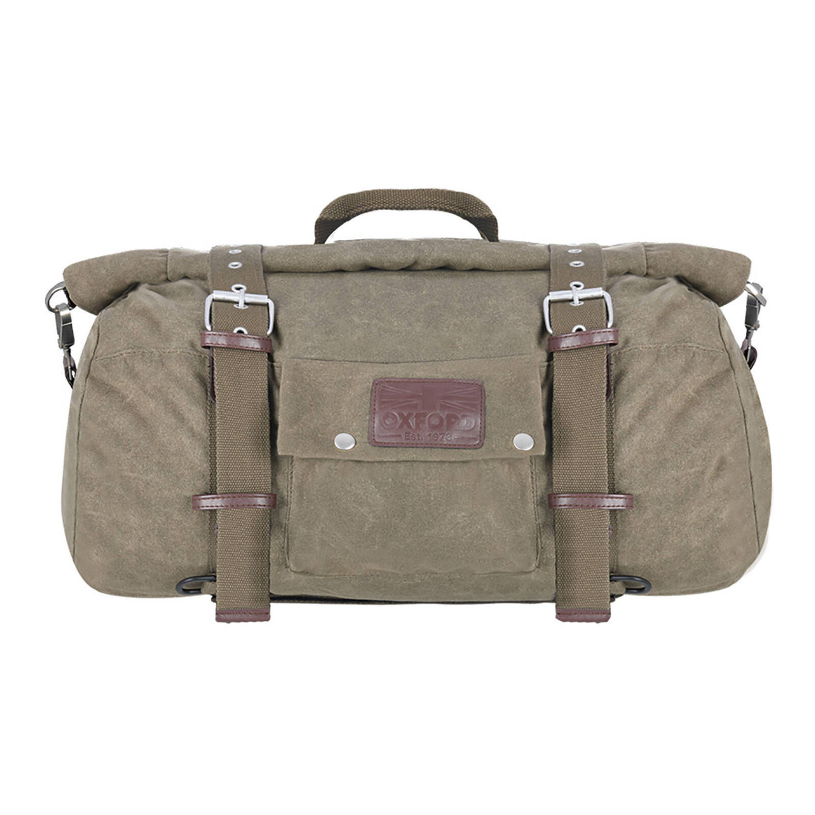 borough roll top bag medium in olive