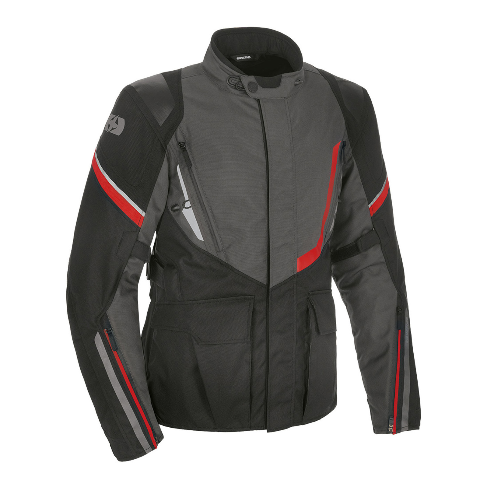 Oxford Montreal 4.0 Dry2Dry Jacket - Black / Grey / Red (2XL)