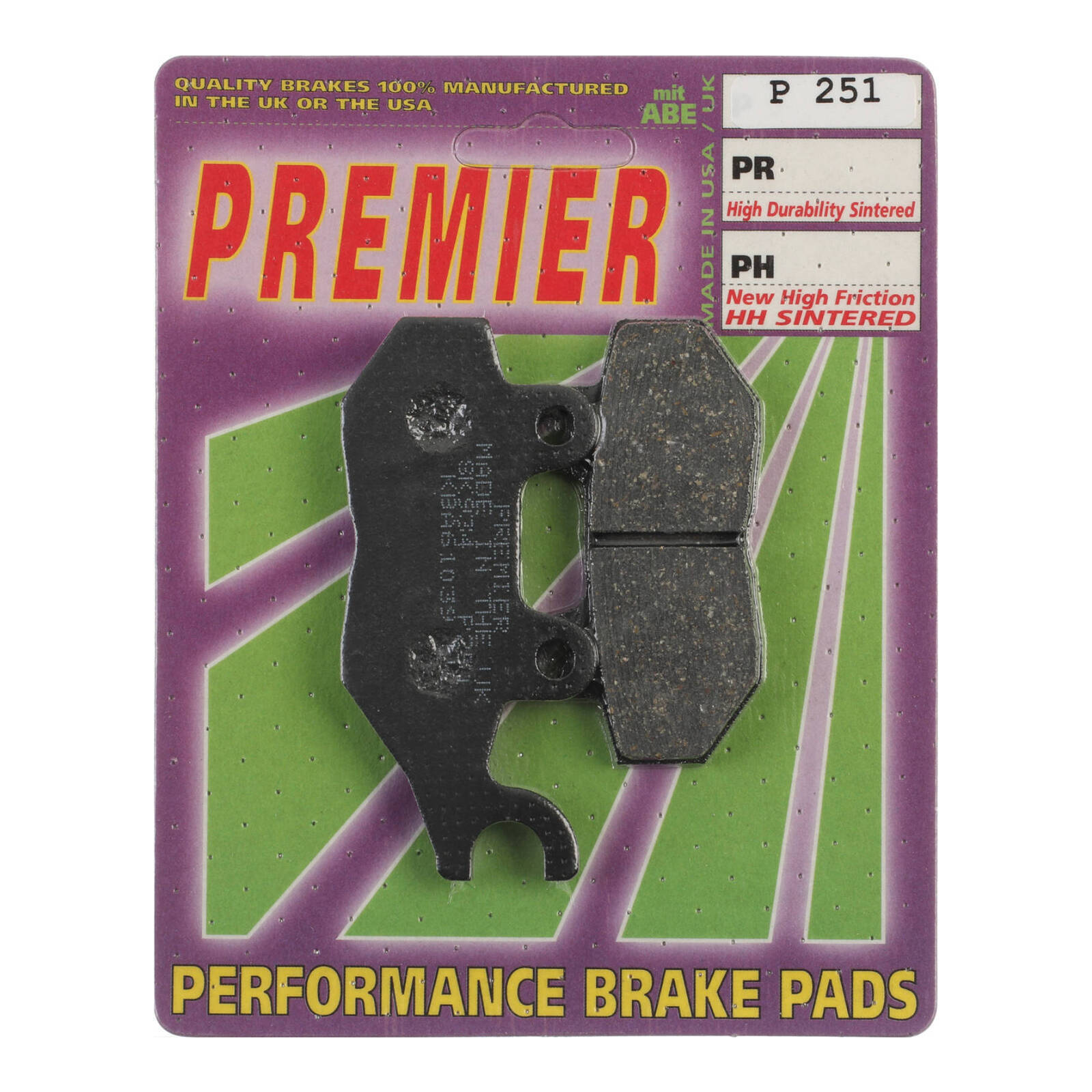 Premier Brake Pads - P Organic Standard