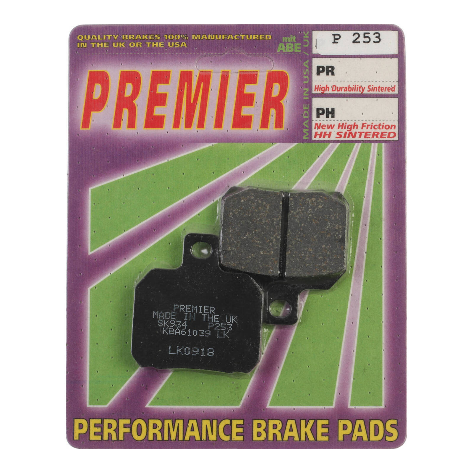 Premier Brake Pads - P Organic Standard