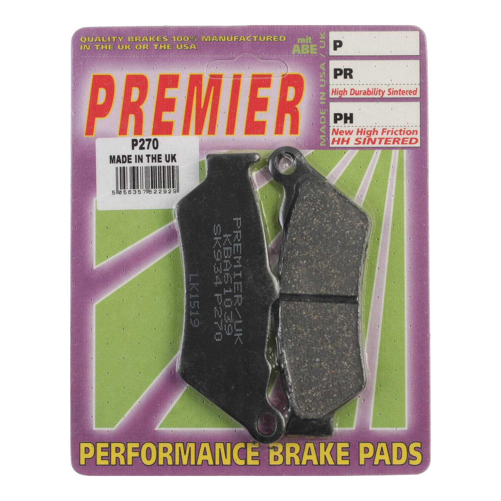 Premier Brake Pads - P Organic Standard