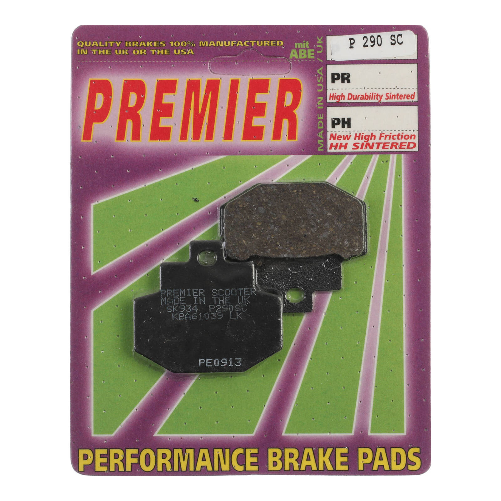 Premier Brake Pads - P Organic Standard