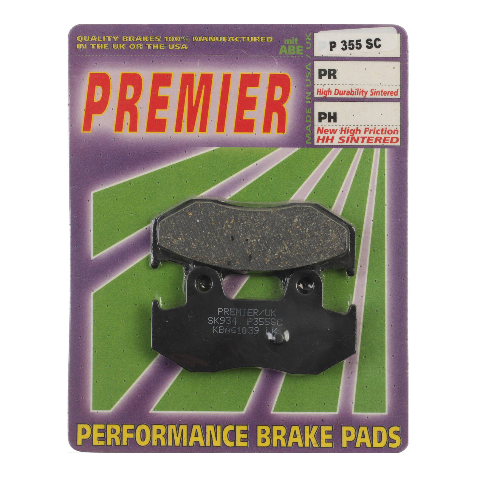 Premier Brake Pads - P Organic Standard