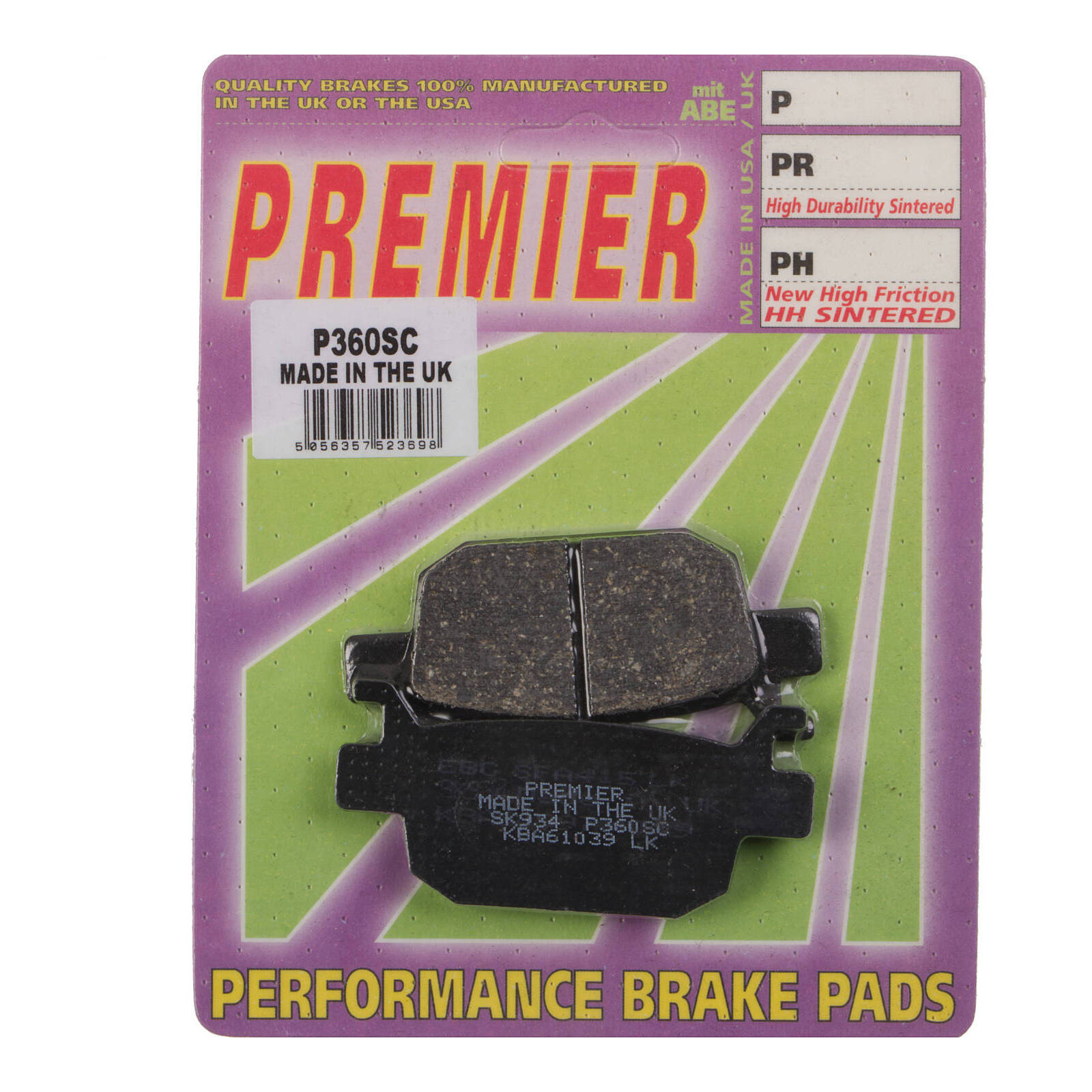 Premier Brake Pads - P Organic Standard