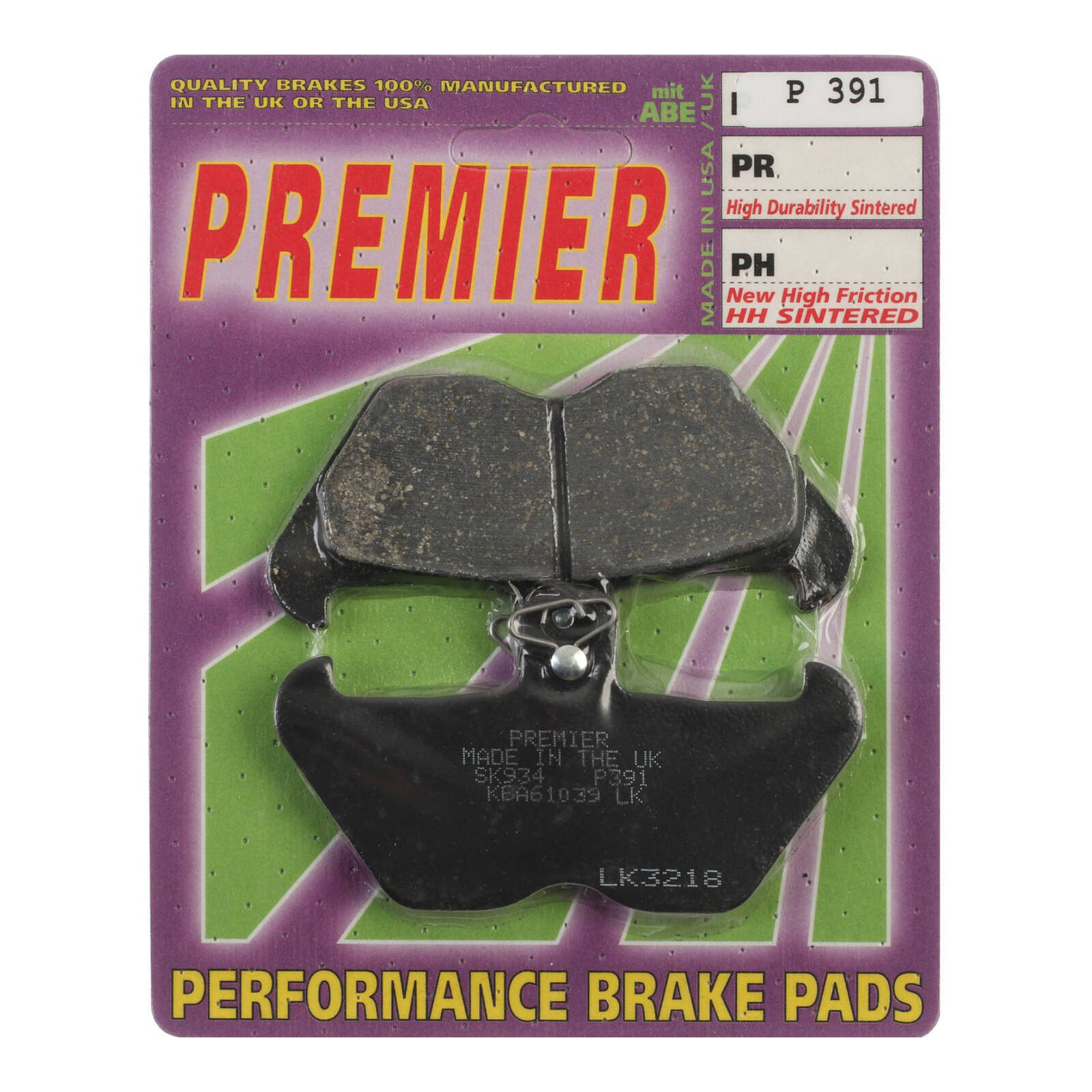 Premier Brake Pads - P Organic Standard