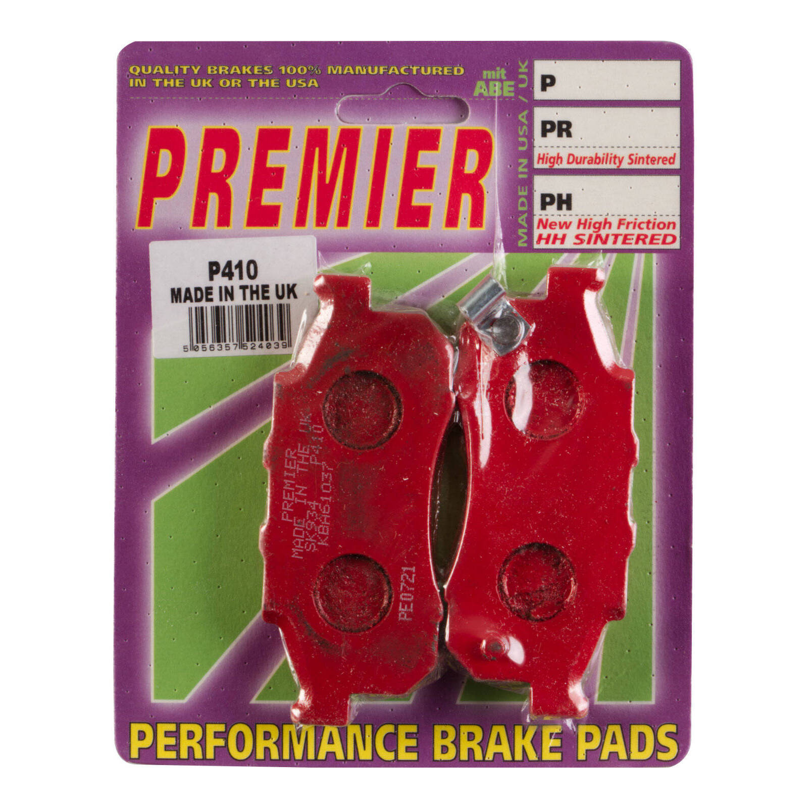 Premier Brake Pads - P Organic Standard