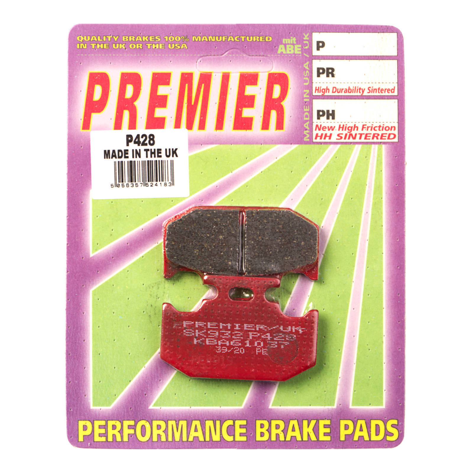 Premier Brake Pads - P Organic Standard