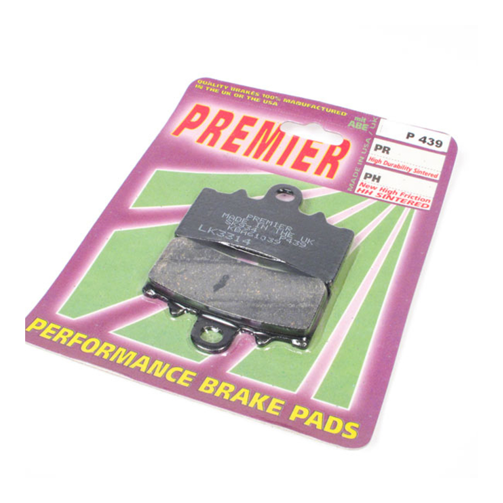 Premier Brake Pads - P Organic Standard