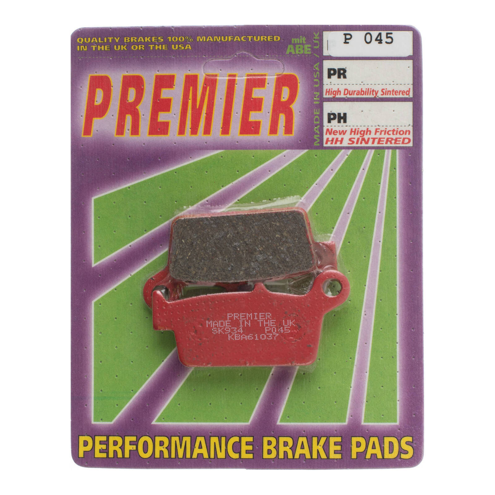 Premier Brake Pads - P Organic Standard