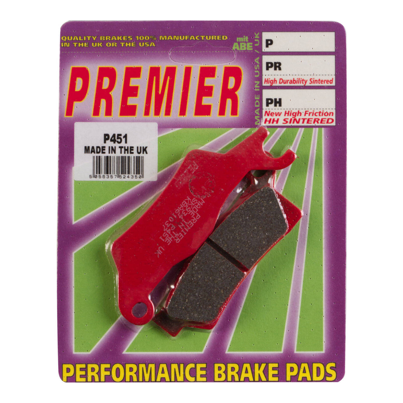 Premier Brake Pads - P Organic Standard