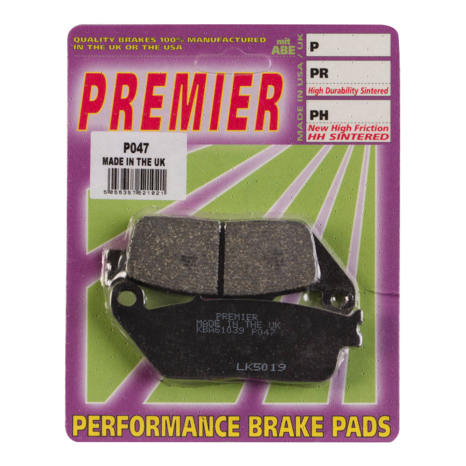 Premier Brake Pads - P Organic Standard