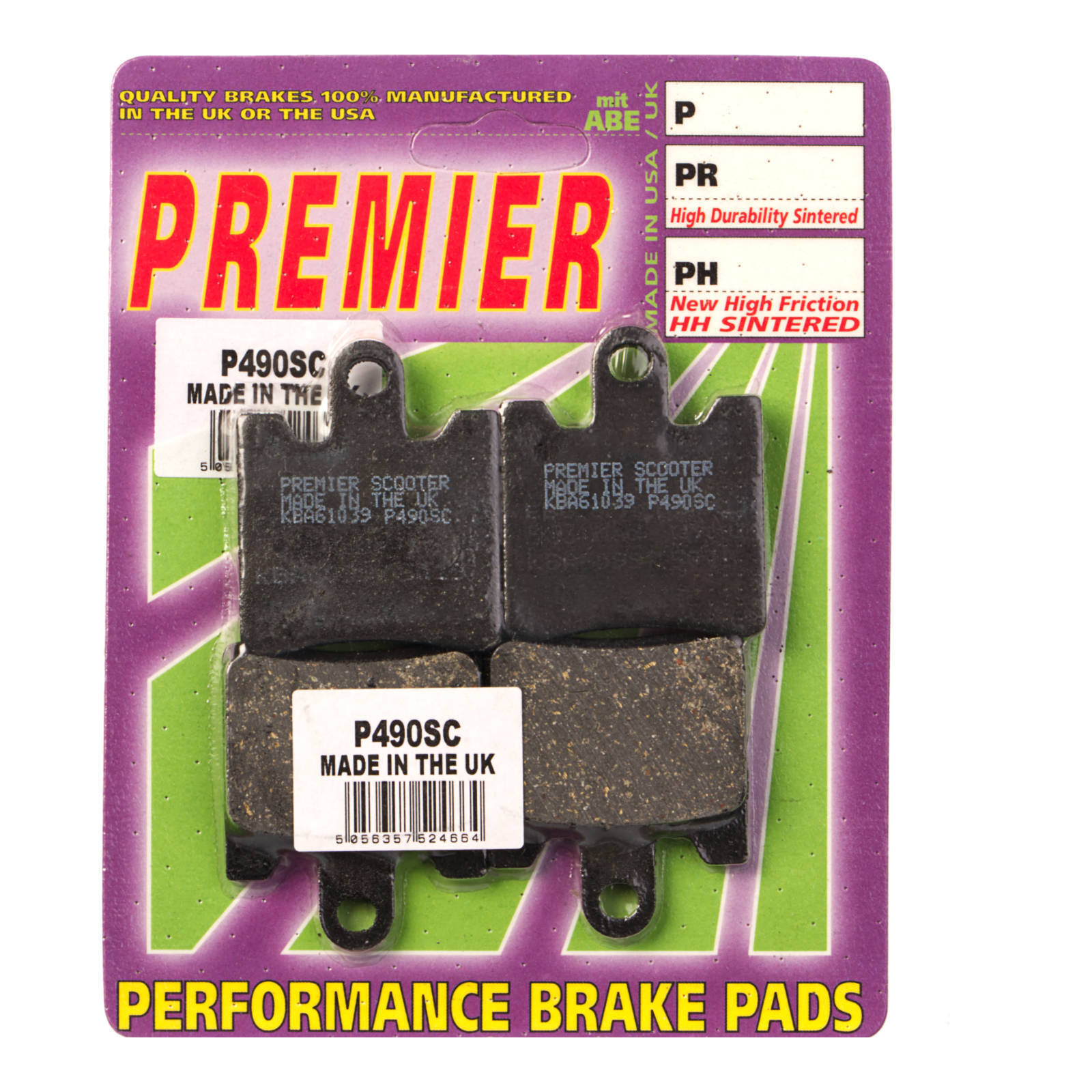 Premier Brake Pads - P-SC Organic Scooter