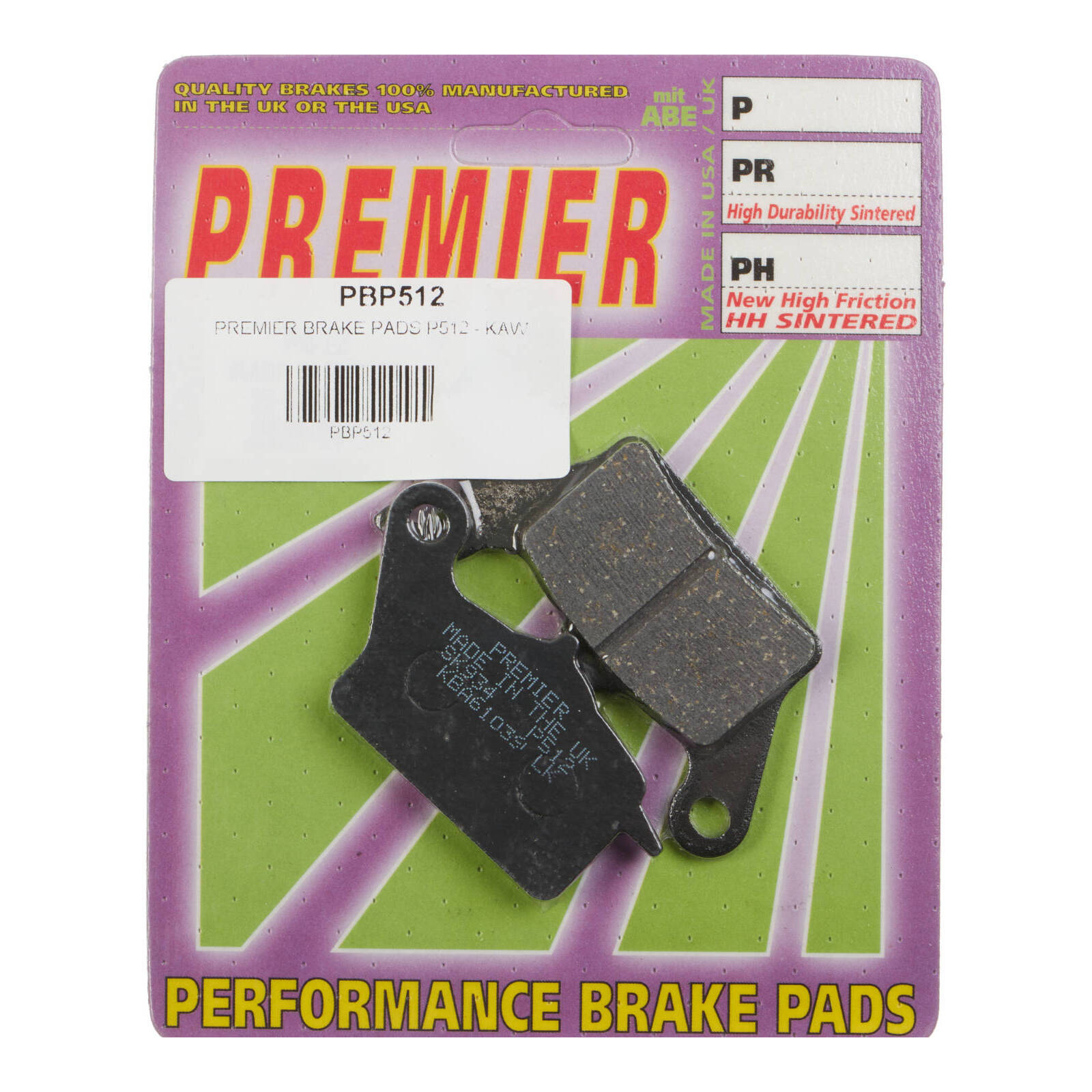 Premier Brake Pads - P Organic Standard