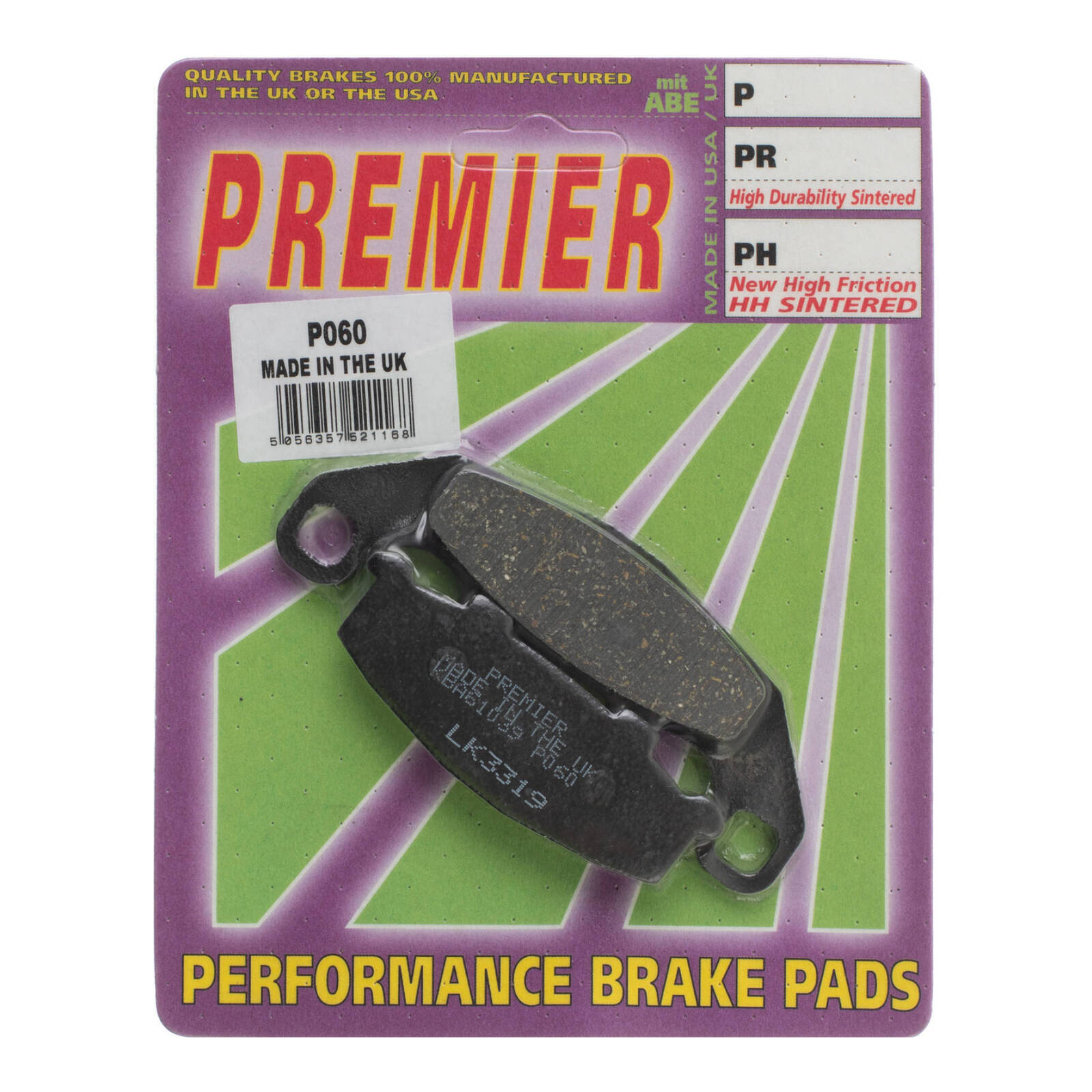 Premier Brake Pads - P Organic Standard