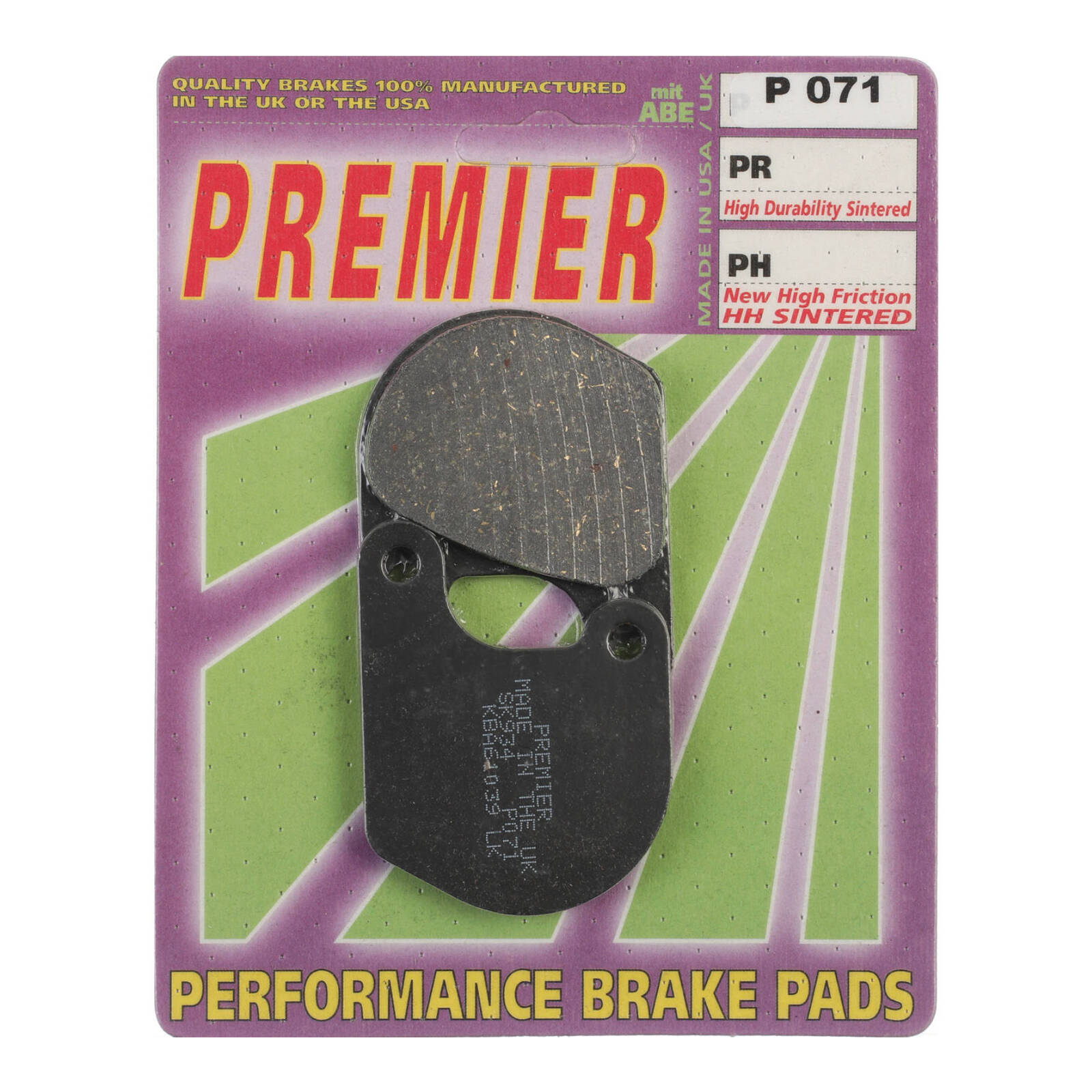 Premier Brake Pads - P Organic Standard