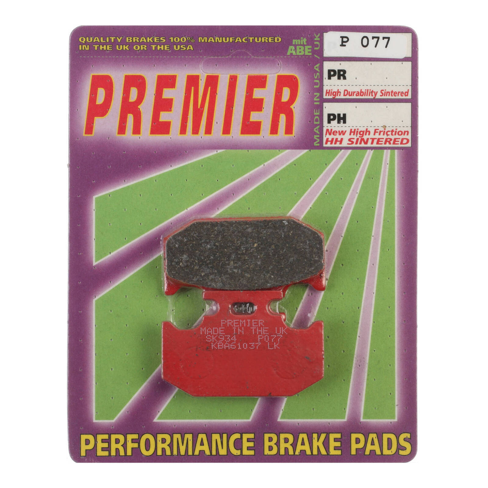 Premier Brake Pads - P Organic Standard