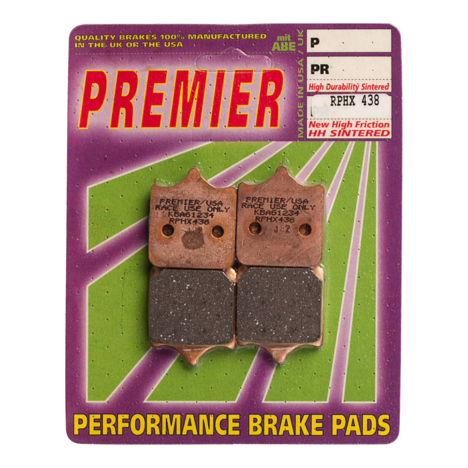 Premier Brake Pads - RPHX Sintered Racing Only