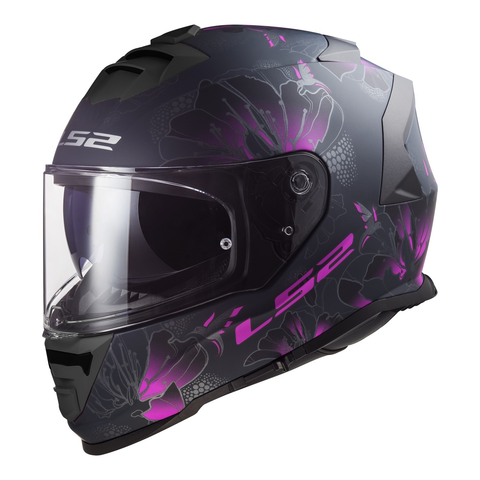 LS2 FF800 Storm II Burst Helmet - Matte Black / Pink Black