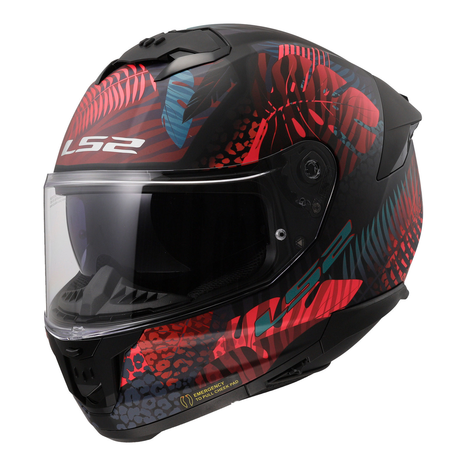 LS2 FF808 Stream II  Jungle Helmet - Matte Black / Pink / Blue