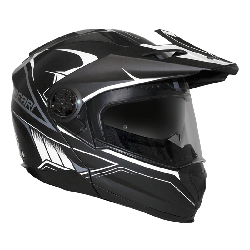 Helmet RXT 909P SAFARI  MATT BLK/WH XL