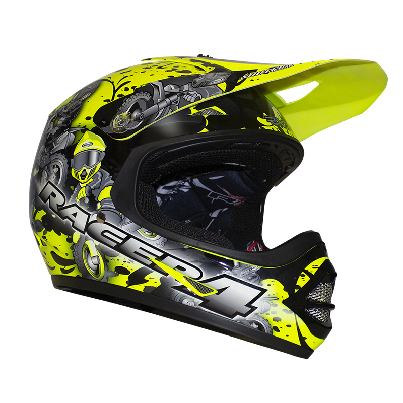 HEL RXT 'RACER 4'   KIDS  FLU/YELL XXS