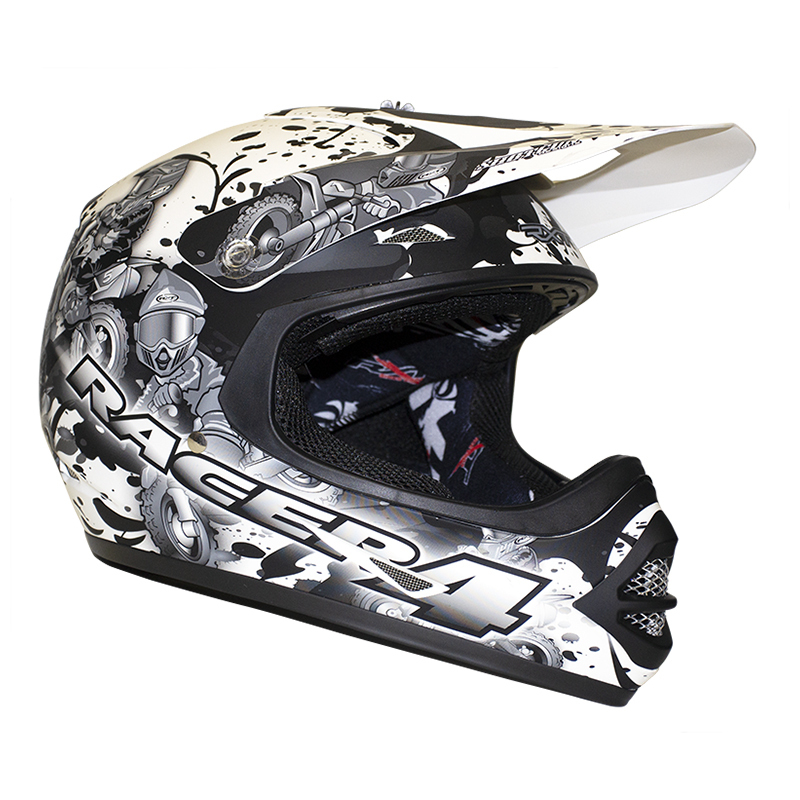 RXT RACER 4 KIDS MATT BLACK/WHITE - 2XS