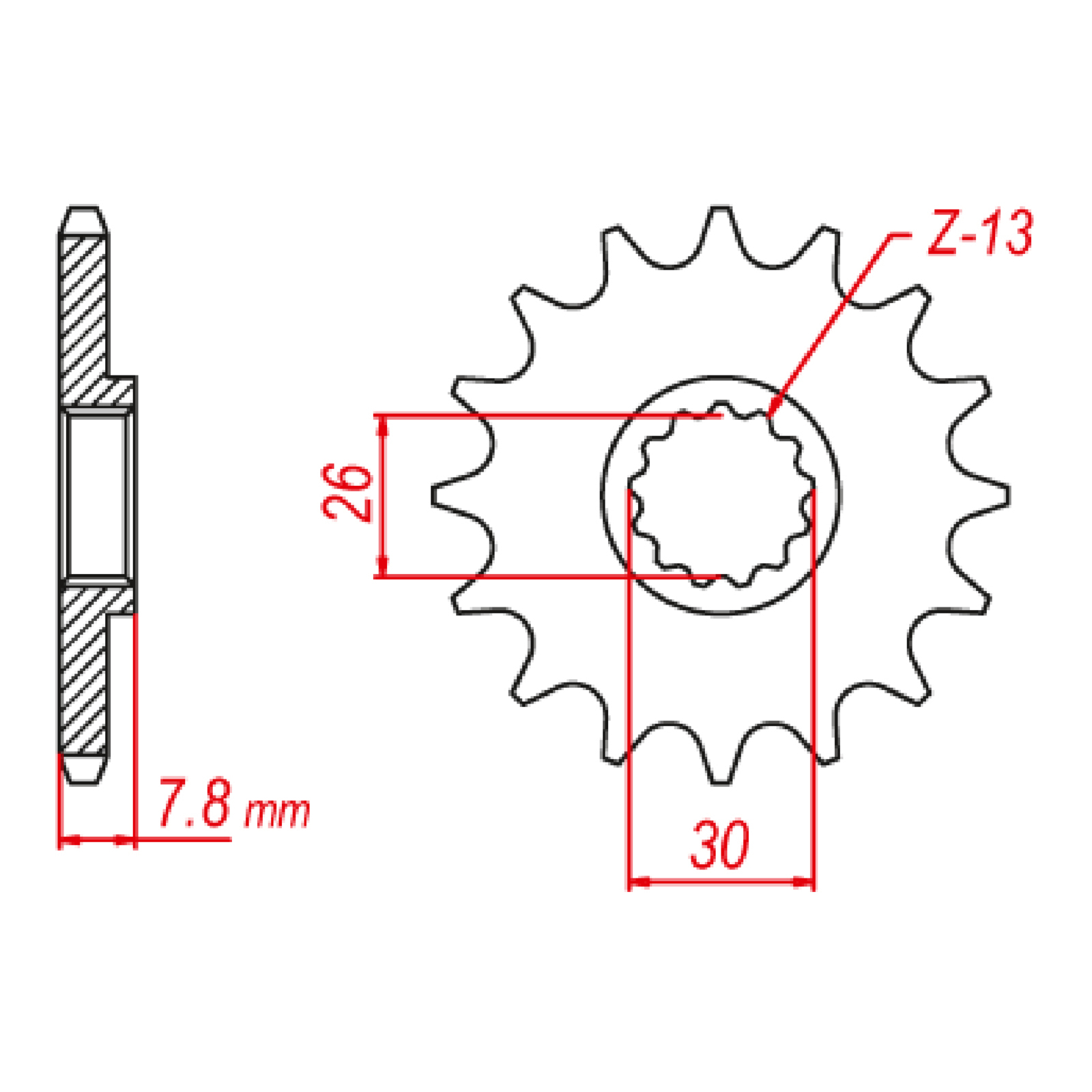 MTX 1184 Steel Front Sprocket #520 (18T) (10-1184-18)