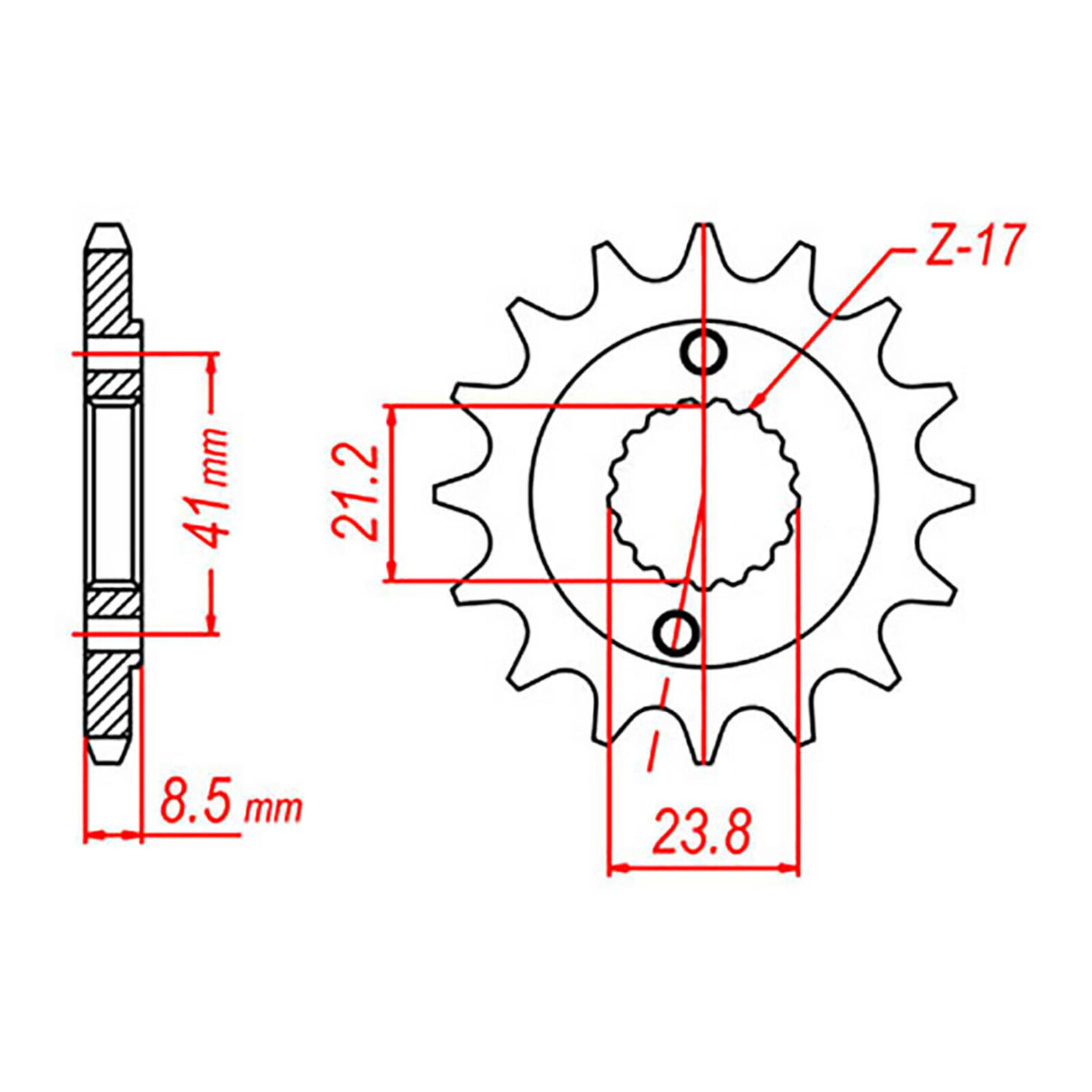 MTX 1322 Steel Front Sprocket #520 (13T) (10-587-13)