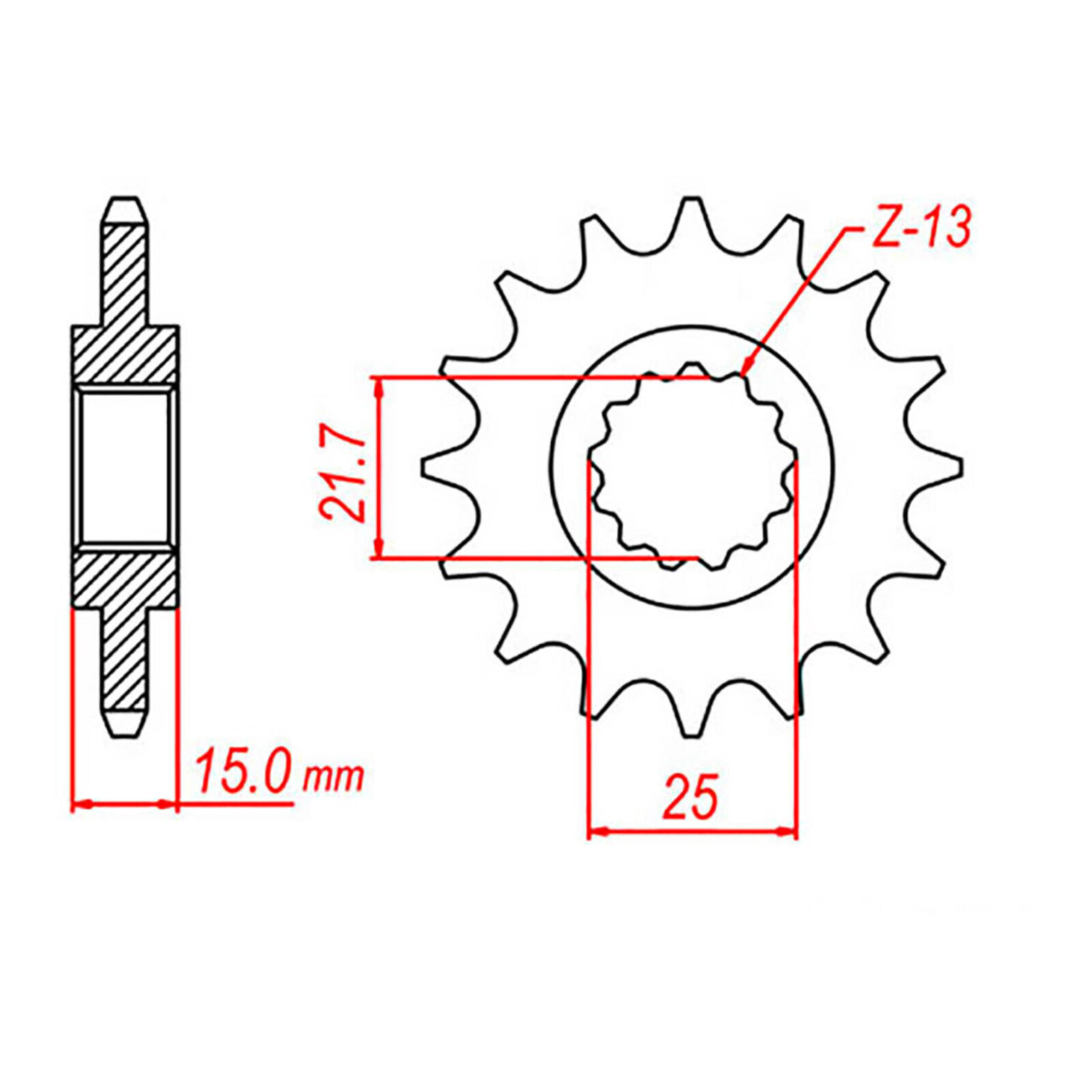 MTX 1182 Steel Front Sprocket #525